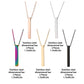 Stainless Steel Dimensional Bar Necklace (10 Pcs)