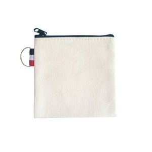 LaserPecker White Color Canvas Small Zipper Purses Pouches, DIY Craft Bags(10 Pcs)