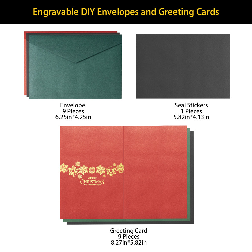 DIY Envelopes and Greeting Cards (9 Pcs) Size