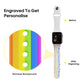 Silicone Apple Watch Bands with Laserable Rainbow Filling(4 Colors)