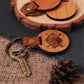 Cherry Wood Circular Keychain(5 Pcs)