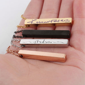 Stainless Steel Dimensional Bar Necklace(10 Pcs)