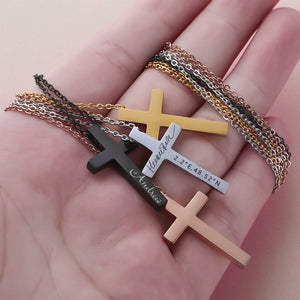 Titanium Steel Cross Necklace(8 Pcs)