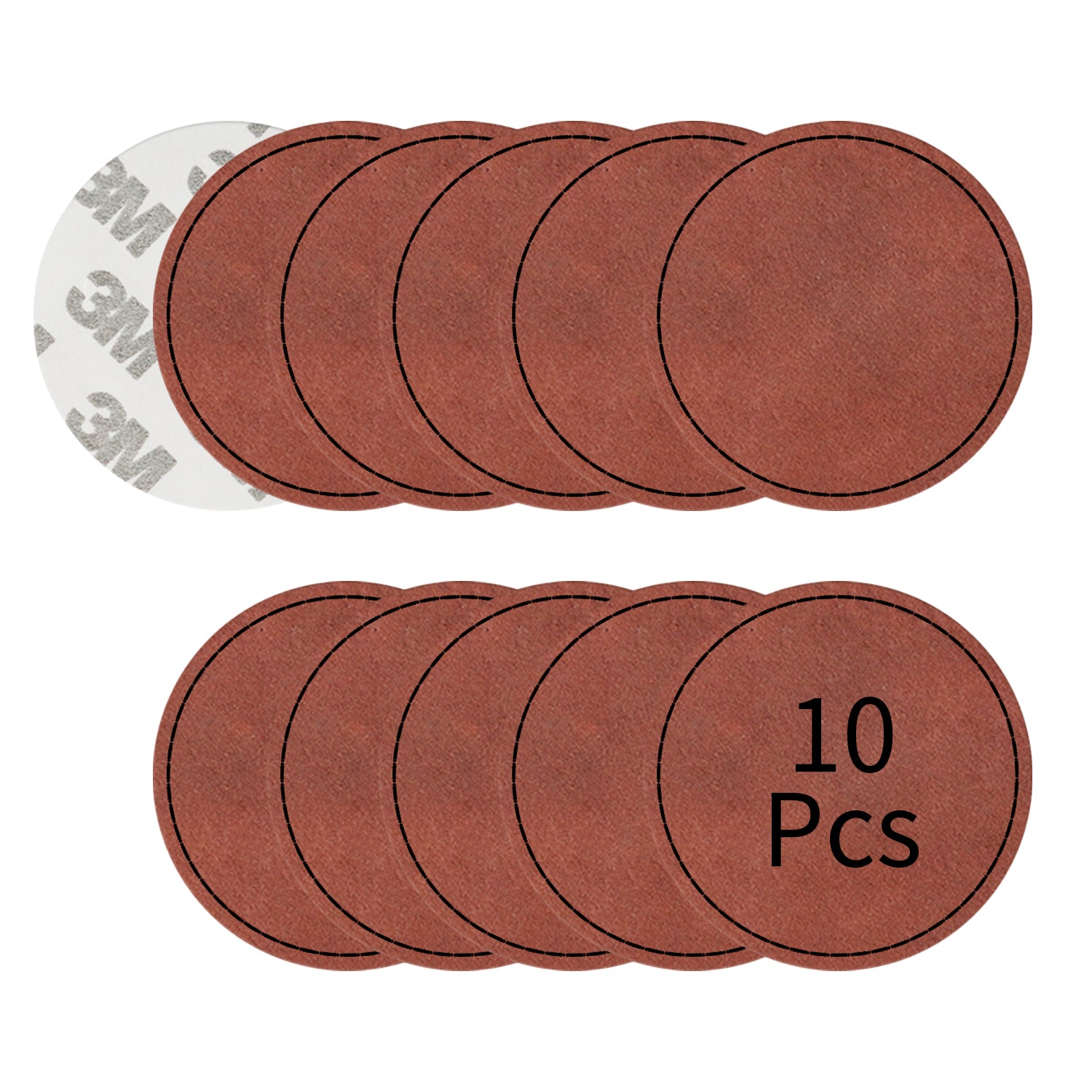 DIY Leather Labels Leather Blank Tag (10 Pcs) Round Brown