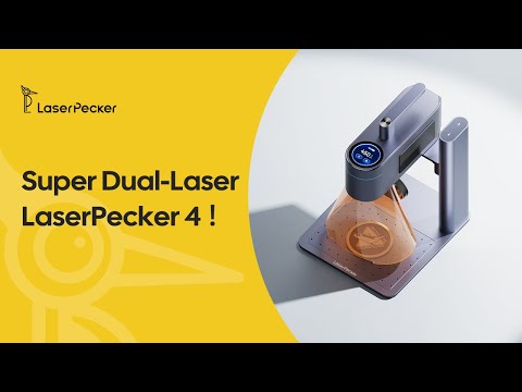 LaserPecker 4 Unique in the WORLD with 2 Lasers! Print it in