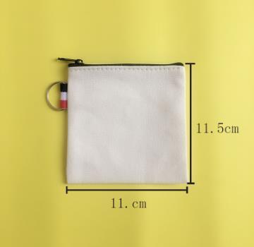 LaserPecker White Color Canvas Small Zipper Purses Pouches, DIY Craft Bags 10 or 30 pcs