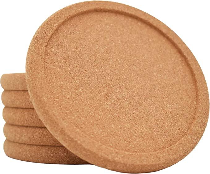 Laserpecker Cork Creative Concave Insulation Placemat Shock-Absorbing Coaster For Office or Family,30 Sets